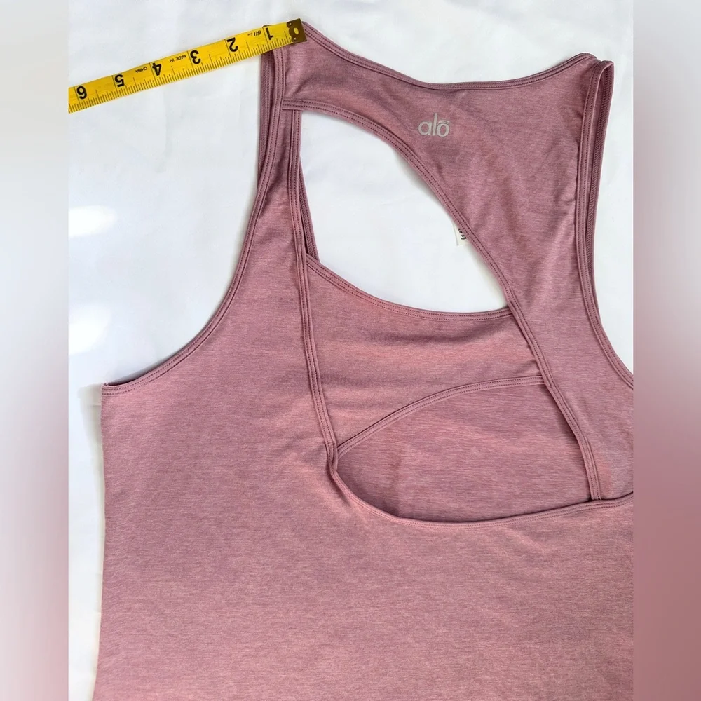 Alo Yoga Dalia Tank - Plum Heather - S - Picture 11 of 11